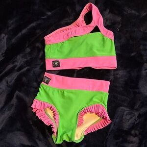 Kandi Kouture - Green and Pink Two-Piece Convention Set CM